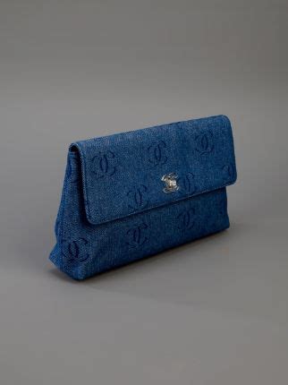 chanel vintage clutch|chanel denim clutch.